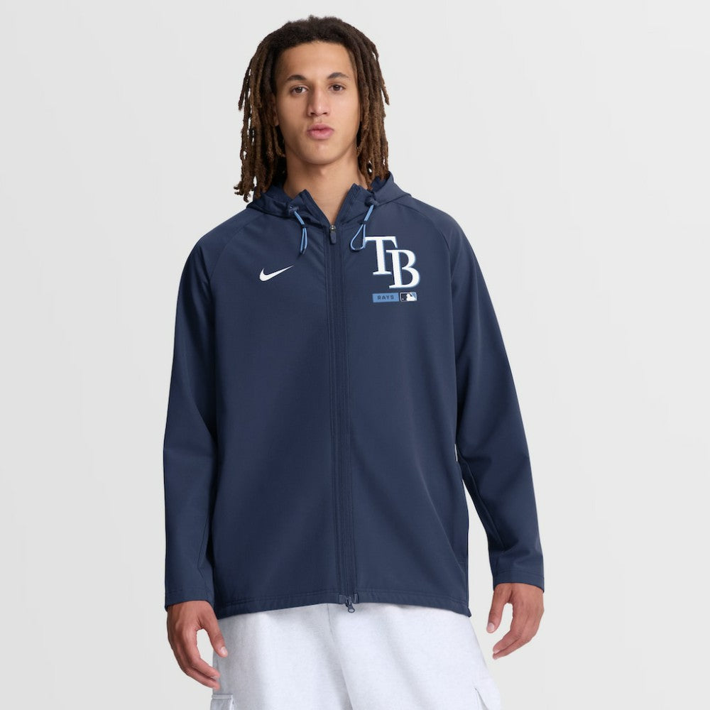 Tampa Bay Rays Nike Authentic Collection Raglan Therma-FIT Full-Zip Hooded Jacket - MLB