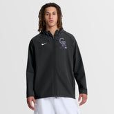 Colorado Rockies Nike Authentic Collection Raglan Therma-FIT Full-Zip Hooded Jacket - MLB
