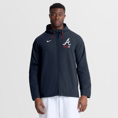 Atlanta Braves Nike Authentic Collection Raglan Therma-FIT Full-Zip Hooded Jacket - MLB