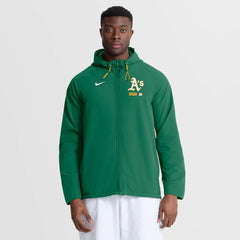 Athletics Nike Authentic Collection Raglan Therma-FIT Full-Zip Hooded Jacket - MLB