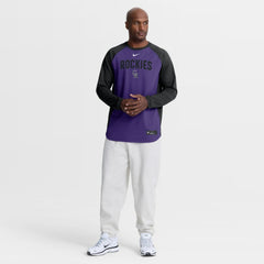 Colorado Rockies Nike Authentic Collection Raglan Dri-FIT Sweatshirt - MLB