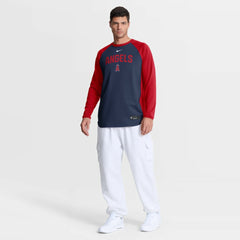 Los Angeles Angels Nike Authentic Collection Raglan Dri-FIT Sweatshirt - MLB