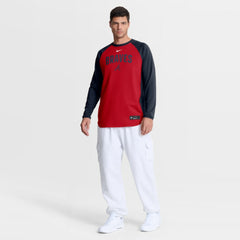 Atlanta Braves Nike Authentic Collection Raglan Dri-FIT Sweatshirt - MLB
