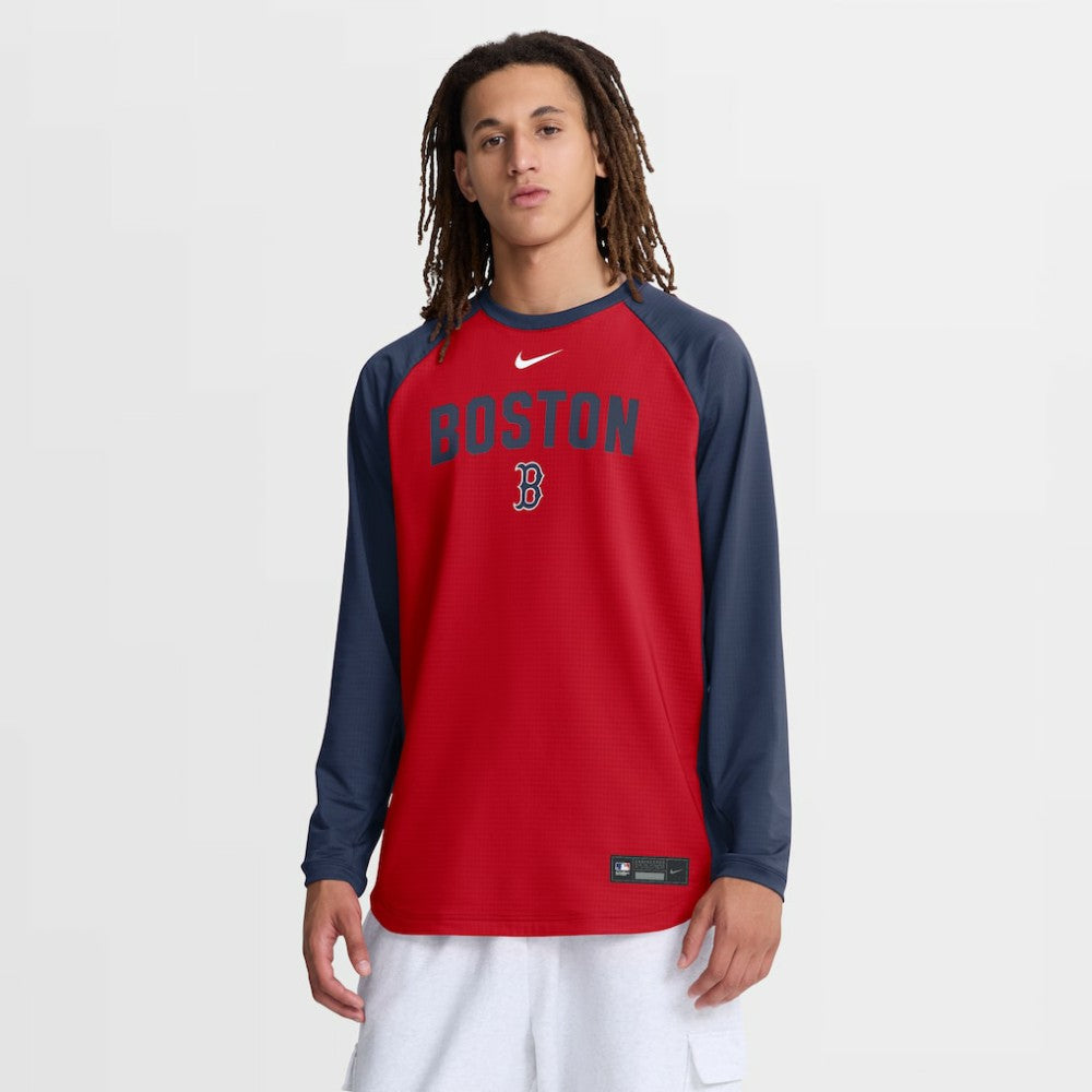 Boston Red Sox Nike Authentic Collection Raglan Dri-FIT Sweatshirt - MLB