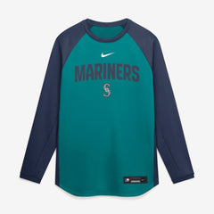 Seattle Mariners Nike Authentic Collection Raglan Dri-FIT Sweatshirt - MLB