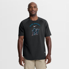 Miami Marlins Nike Authentic Collection Batting Practice Pre-Game Raglan Dri-FIT Top - MLB