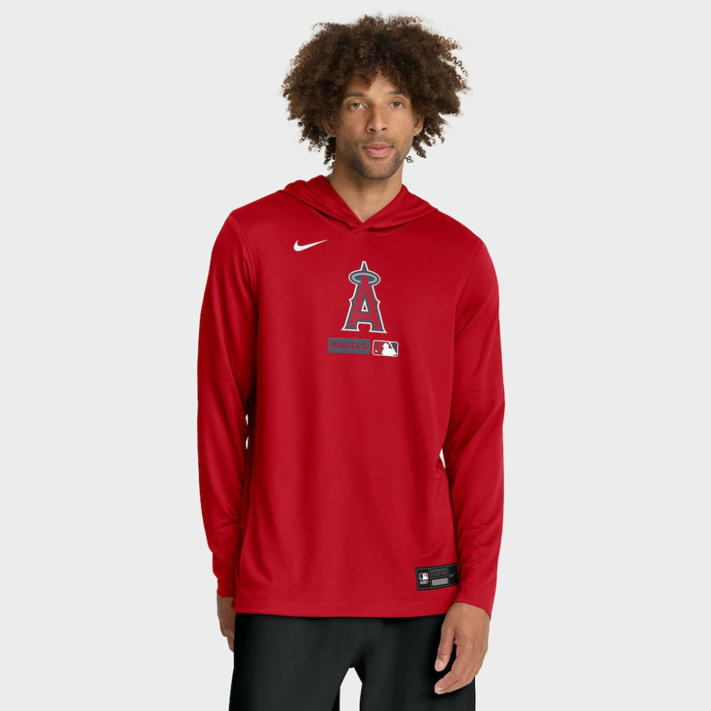 Los Angeles Angels Nike Authentic Collection Dri-FIT Long Sleeve Hooded T-Shirt - MLB