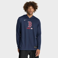Boston Red Sox Nike Authentic Collection Dri-FIT Long Sleeve Hooded T-Shirt - MLB