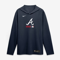 Atlanta Braves Nike Authentic Collection Dri-FIT Long Sleeve Hooded T-Shirt - MLB