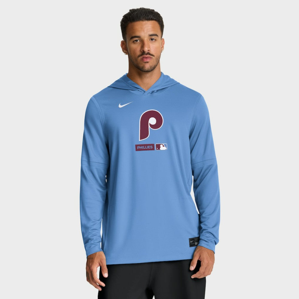 Philadelphia Phillies Nike Authentic Collection Dri-FIT Long Sleeve Hooded T-Shirt - MLB