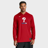 Philadelphia Phillies Nike Authentic Collection Dri-FIT Long Sleeve Hooded T-Shirt - MLB