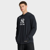 New York Yankees Nike Authentic Collection Dri-FIT Long Sleeve Hooded T-Shirt - MLB