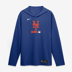 New York Mets Nike Authentic Collection Dri-FIT Long Sleeve Hooded T-Shirt - MLB