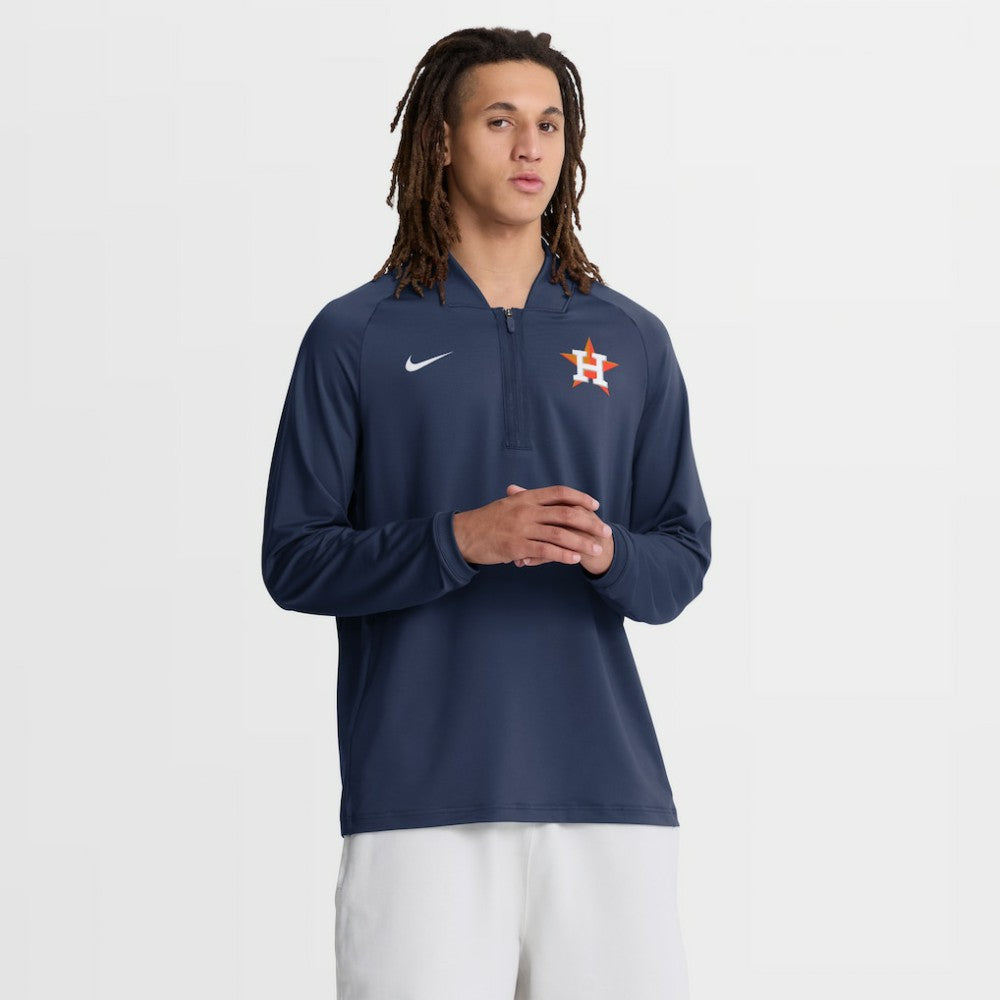 Houston Astros Nike Authentic Collection Dri-FIT Raglan Half-Zip Pullover - MLB