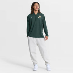 Athletics Nike Authentic Collection Dri-FIT Raglan Half-Zip Pullover - MLB