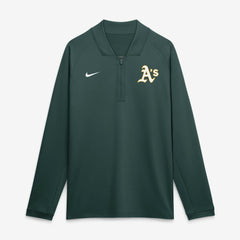 Athletics Nike Authentic Collection Dri-FIT Raglan Half-Zip Pullover - MLB