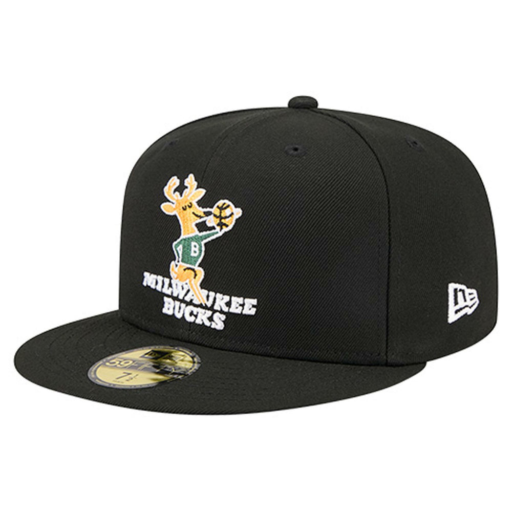 Milwaukee Bucks Core Logo 59FIFTY Fitted Hat Black - NBA