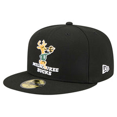 Milwaukee Bucks Core Logo 59FIFTY Fitted Hat Black - NBA