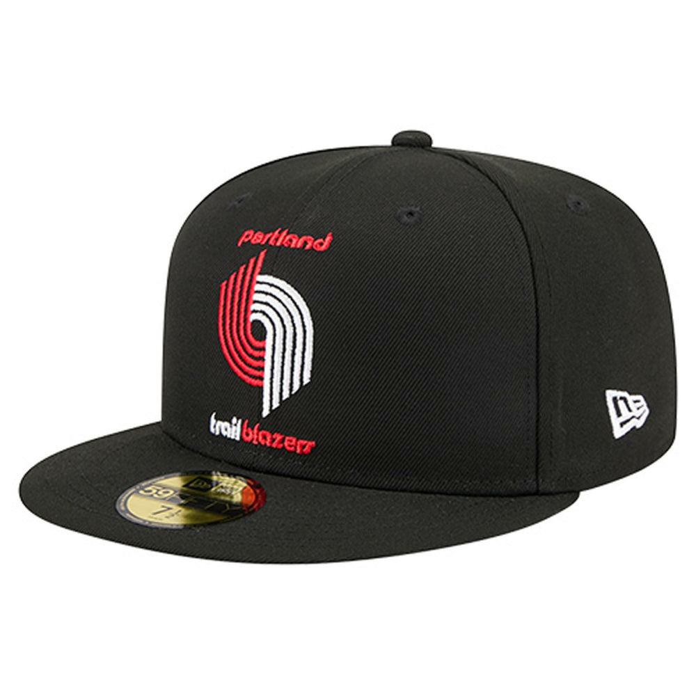 Portland Trail Blazers Core Logo 59FIFTY Fitted Hat Black - NBA