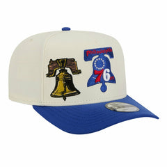 Philadelphia 76ers Illustrated Mascot 2-Toned Pre-Curved A-Frame 9FIFTY Adjustable Hat Cream - NBA