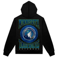 Minnesota Timberwolves Authmade Vintage Metal Premium Heavyweight Pullover Hoodie Black - NBA