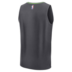 Minnesota Timberwolves Fastbreak Custom Jersey Statement Edition Anthracite - NBA