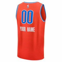 Oklahoma City Thunder Fast Break Custom Jersey Statement Edition Orange - NBA