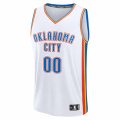 Oklahoma City Thunder Fast Break Custom Jersey Association Edition White - NBA