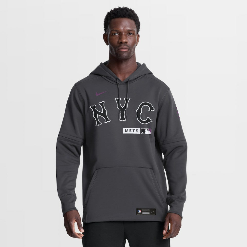 New York Mets Nike Authentic Collection City Connect Therma-FIT Hoodie - MLB