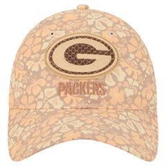 Green Bay Packers New Era Women's Floral 9TWENTY Adjustable Hat Tan | NFL