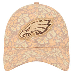 Philadelphia Eagles New Era Women's Floral 9TWENTY Adjustable Hat Tan | NFL