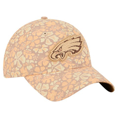 Philadelphia Eagles New Era Women's Floral 9TWENTY Adjustable Hat Tan | NFL