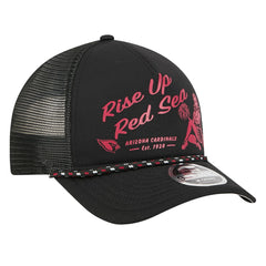Arizona Cardinals New Era Gas Station 9FORTY A-Frame M-Crown Adjustable Trucker Hat Black | NFL