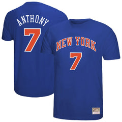 Carmelo Anthony New York Knicks Hardwood Classics Retro Name & Number T-Shirt Royal - NBA
