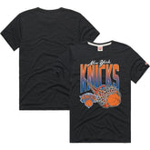 New York Knicks Homage On Fire Tri-Blend T-Shirt Charcoal - NBA