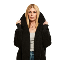 Cincinnati Bengals Jill Martin Women's Oversized Hooded Lounger Black | NFL