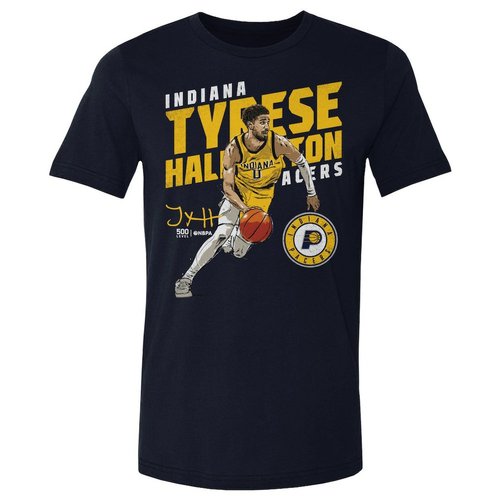 Tyrese Haliburton Indiana Pacers 500 Level Slant T-Shirt Navy - NBA