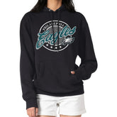 Philadelphia Eagles G-III 4Her by Carl Banks Women's Pinstripe Circle Fleece Pullover Hoodie Black | NFL