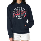 Houston Texans G-III 4Her by Carl Banks Women's Pinstripe Circle Fleece Pullover Hoodie Navy | NFL