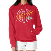 Kansas City Chiefs G-III 4Her by Carl Banks Women's Pinstripe Circle Fleece Pullover Hoodie Red | NFL