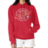 San Francisco 49ers G-III 4Her by Carl Banks Women's Pinstripe Circle Fleece Pullover Hoodie Scarlet | NFL