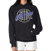 Baltimore Ravens G-III 4Her by Carl Banks Women's Pinstripe Circle Fleece Pullover Hoodie Black | NFL