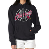 Arizona Cardinals G-III 4Her by Carl Banks Women's Pinstripe Circle Fleece Pullover Hoodie Black | NFL