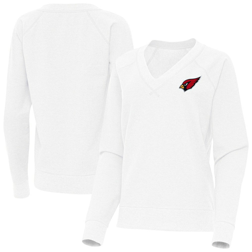 Arizona Cardinals Antigua Women's Varsity Tri-Blend V-Neck Long Sleeve T-Shirt White | NFL