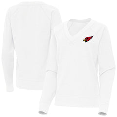 Arizona Cardinals Antigua Women's Varsity Tri-Blend V-Neck Long Sleeve T-Shirt White | NFL