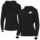 Carolina Panthers Antigua Women's Trek Raglan Pullover Hoodie Black | NFL