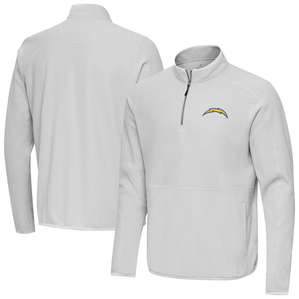 Los Angeles Chargers Antigua Step Up Quarter-Zip Pullover Gray | NFL