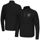 Las Vegas Raiders Antigua Step Up Quarter-Zip Pullover Black | NFL