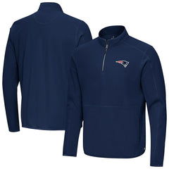 New England Patriots Antigua Step Up Quarter-Zip Pullover Navy | NFL