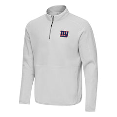 New York Giants Antigua Step Up Quarter-Zip Pullover Gray | NFL